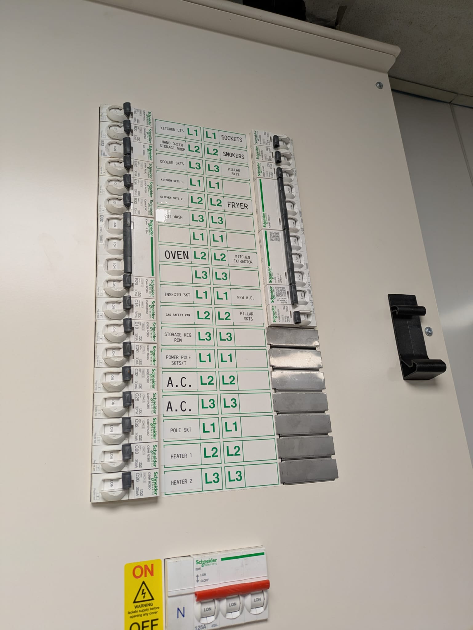 Recent electrical work